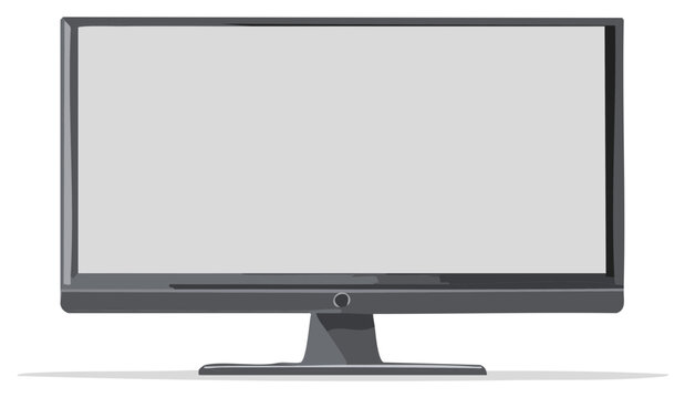 Illustration of a computer monitor with a blank screen, perfect for adding your own content
