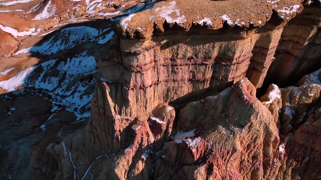 Tsagaan Suvarga Cliffs In Remote Gobi, Mongolia Landscape View