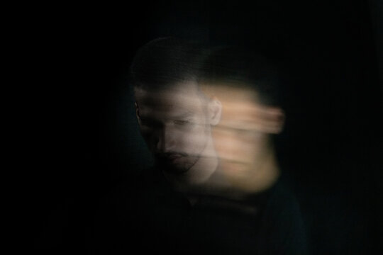Conceptual Motion Blur Portrait of a Man