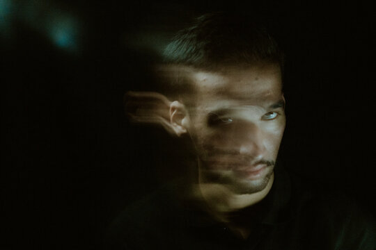 Conceptual Motion Blur Portrait of a Man