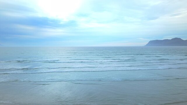 An aerial view of a shoreline and open ocean.
Muizenberg, Cape Town