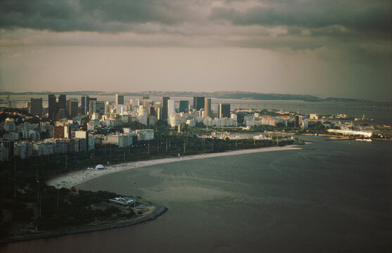 Rio Skyline Over Curved Beach