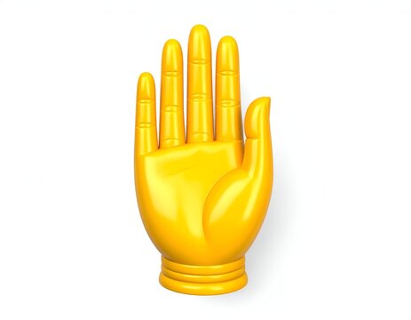 Golden Hand Sculpture - A Symbol of Blessing and Protection.