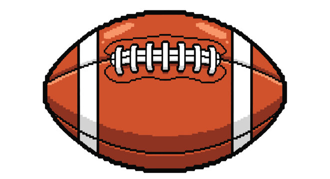 American Football Ball Isolated on White Background.