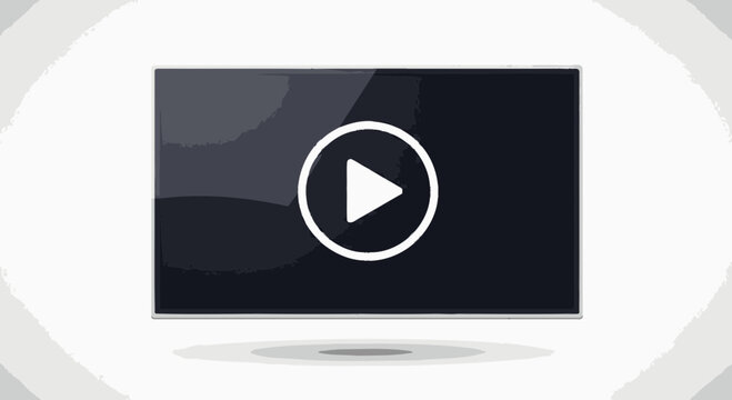 Play button on screen media player.