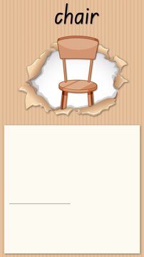 Educational Alphabet Animation for Letter C with Chair Illustration
