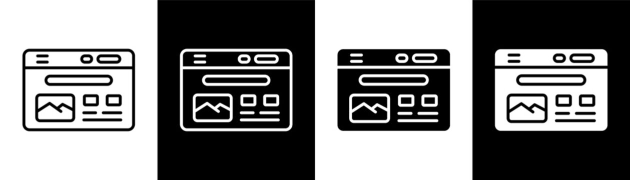 article white icon set design