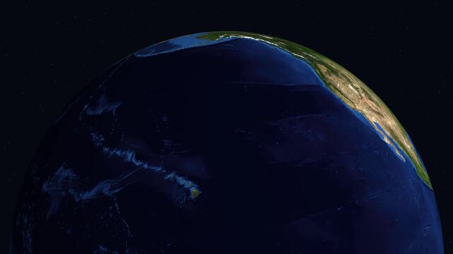 Satellite Zoom to Beijing China and East Asia Night Lights