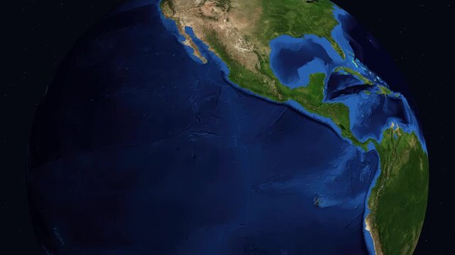 Earth Zoom Animation to Manila Philippines and Southeast Asia at Night