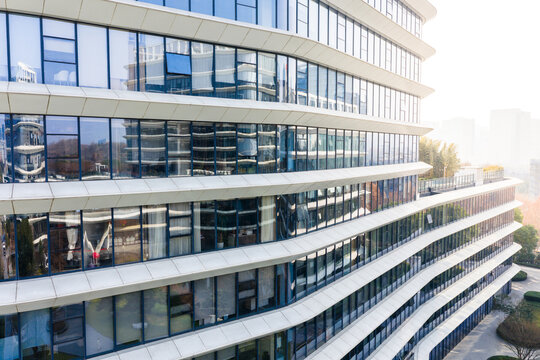 Modern Glass Office Facade