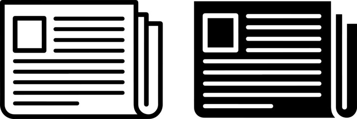 Contrast between traditional and modern newspaper designs in black and white graphics © mohammad