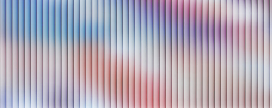 Vertical glass ripple distortion pattern. Soft pastel gradient blend with subtle wave texture and reflective abstract glow, vector illustration.