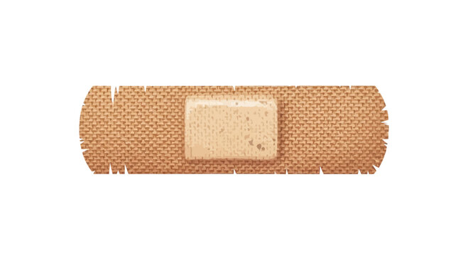 Adhesive Bandage on White Background