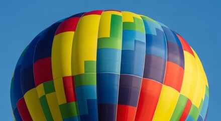Naklejka premium Colorful hot air balloon flying.