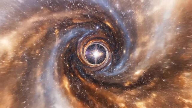 Massive black hole with accretion disk and stellar light in space