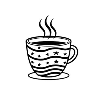 cup of coffee with stras