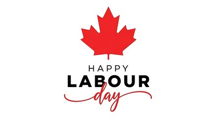 Fototapeta premium Celebrating canada's labour day with a red maple leaf design