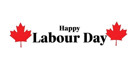 Fototapeta premium Celebrating canadian labour day with national maple leaf symbols
