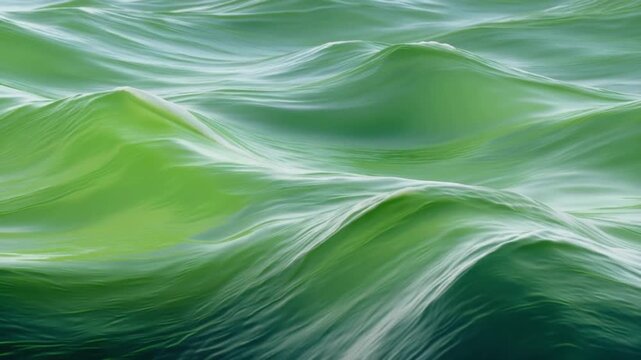Emerald Waves: An abstract shot of the ocean surface, showcasing the mesmerizing dance of emerald waves. It reflects the beauty of the sea's movement and texture. 