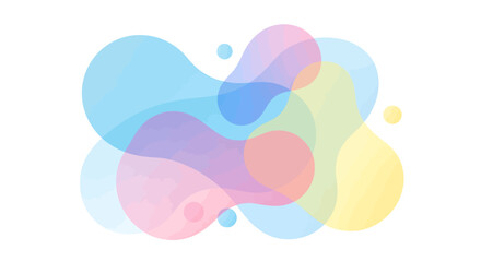 Fototapeta premium Colorful abstract shapes and bubbles 1.