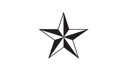Obraz premium Black Star Icon On White Background For Design Concepts