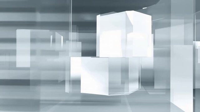 Abstract Cityscape: An abstract cityscape composed of geometric forms, conveying a modern and dynamic architectural perspective, ideal for concepts about design and urban development.