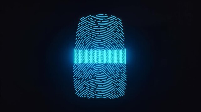 Blue Fingerprint Light Pattern in Night Video Sequence.