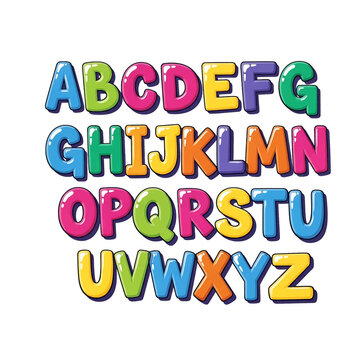 Colorful Alphabet Letters Typography Design 3.