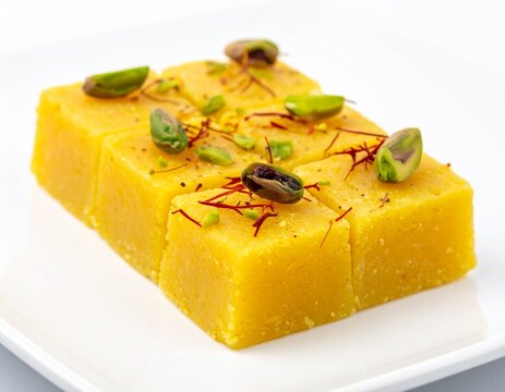 Deliciously soft kaju barfi with a delicate texture and a rich nutty flavor in every bite.