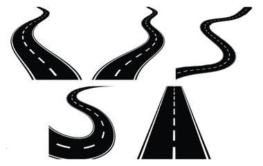 Road EPS Vector Silhouette Logo Cut Files for Cricut Design © DRISTY