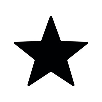 Star Silhouette Vector Icon Flat Design
