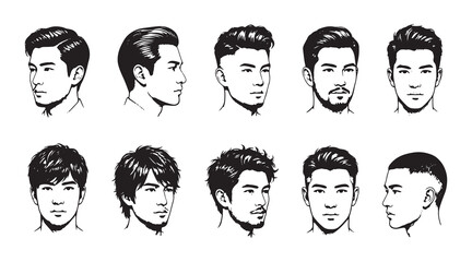 asian japanese hairstyle art drawing © James