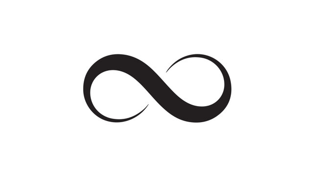 Infinity Symbol On White Background For Mathematical Concepts And Eternity Ideas