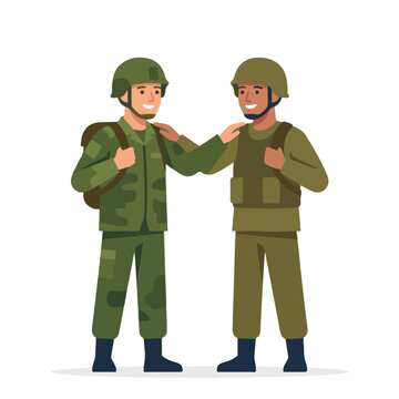 vector 2 soldiers talk amicably after ceasefire 14