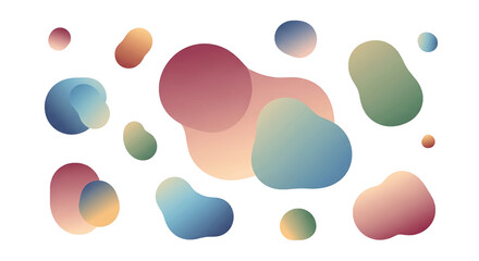 Fototapeta premium Colorful Gradient Abstract Round Shapes.