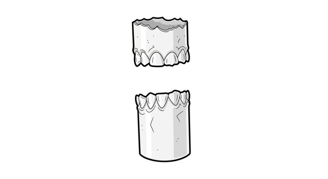 Broken Denture, Upper and Lower Jaw Sections