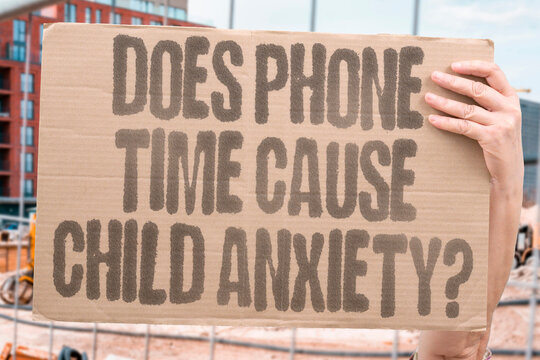 "Does Phone Time Cause Child Anxiety?" Documented child health confirms elevated daily phone usage correlates with increased anxiety in children. CHILD. DIGITAL. REAL. MENTAL. HEALTH.