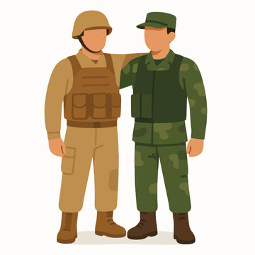 vector 2 soldiers talk amicably after ceasefire 2