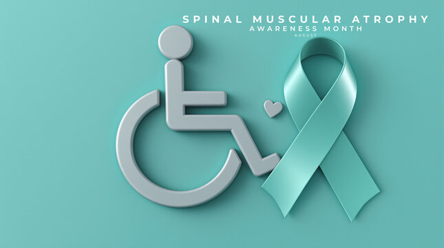Spinal Muscular Atrophy Awareness Month Concept Image, highlighting muscle weakness, early diagnosis, and medical care.
