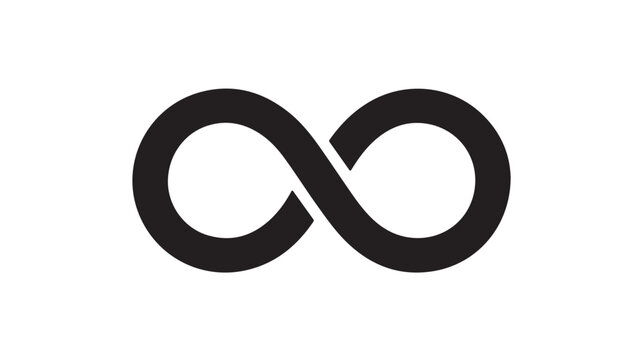 Infinity Symbol On White Background For Eternity Concepts