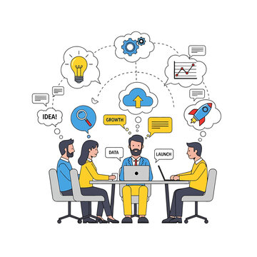 Business people discussing ideas together 3.