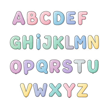 Colorful alphabet letters for kids 1.