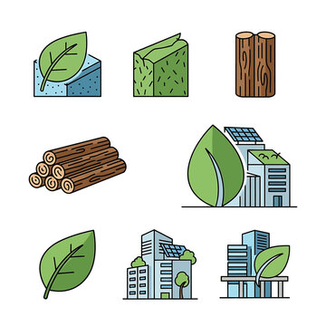 Sustainable green city urban planning concept.