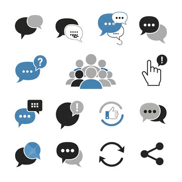 Collection of chat and speech bubbles 3.
