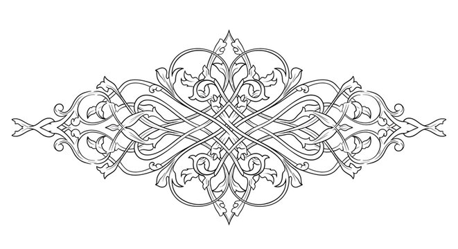 Intricate Ornate Design Element Illustration.