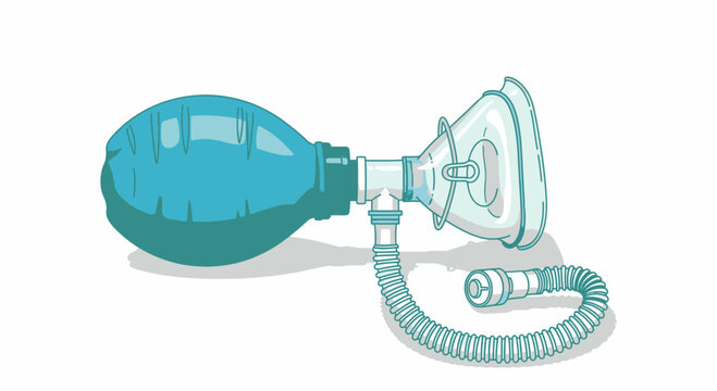 Manual Resuscitator Device with Face Mask for Ventilation