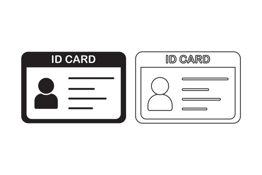 ID Card Icon, Identification Badge, Personal Identity, Identity Verification, User ID, Security Card