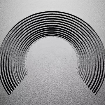 A video showcasing a unique black and white rainbow design pattern