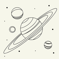 Black and White Planet space saturn jupiter © shahin11