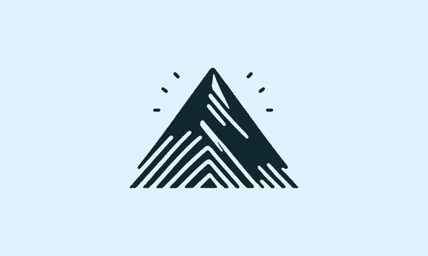 hand draw mountain logo